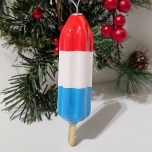Popsicle Rocket Pop Christmas Tree Decoupage Ornament